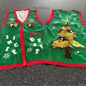 Set of 2 Ugly Christmas Vests